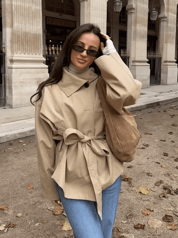 Trench asymétrique ceinturé Julie