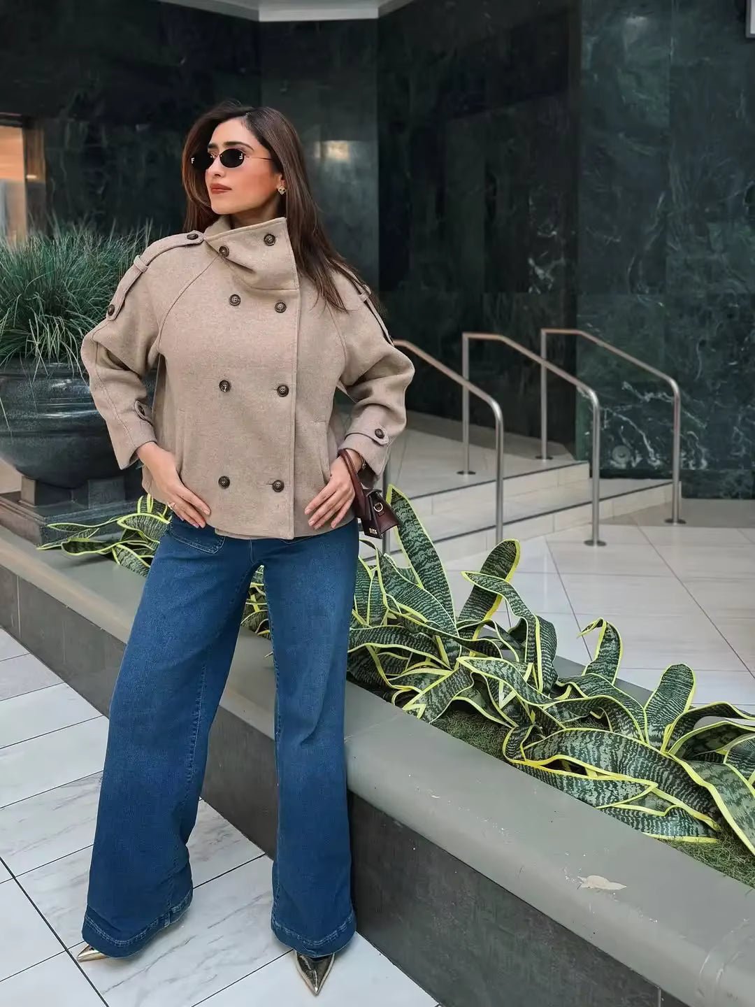Manteau oversize à col montant Julie