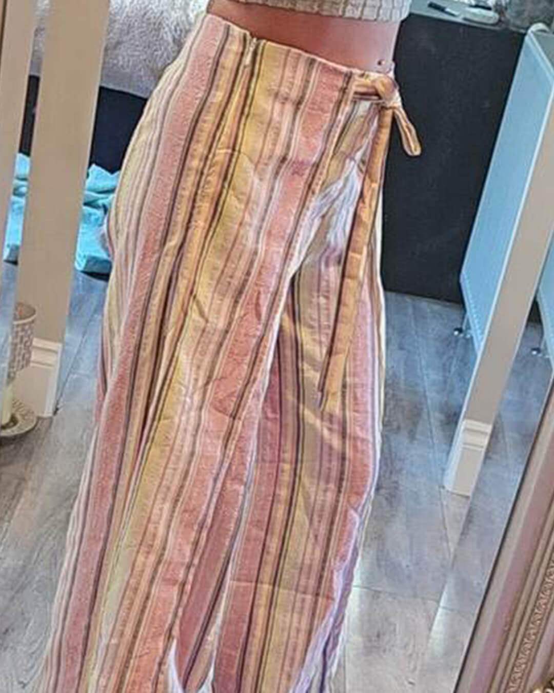 Pantalon à rayures verticales Julie