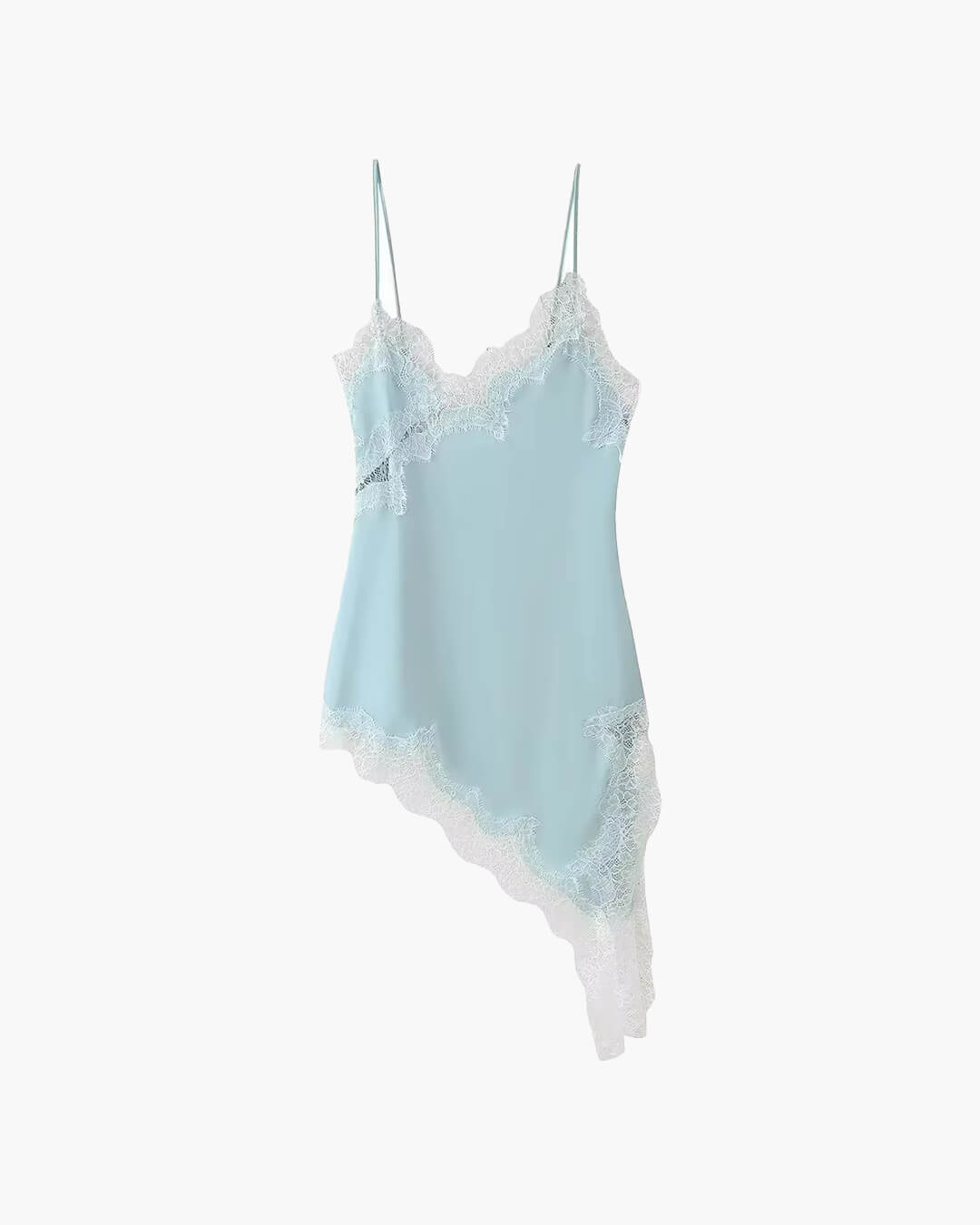 Robe courte asymétrique en satin Kara