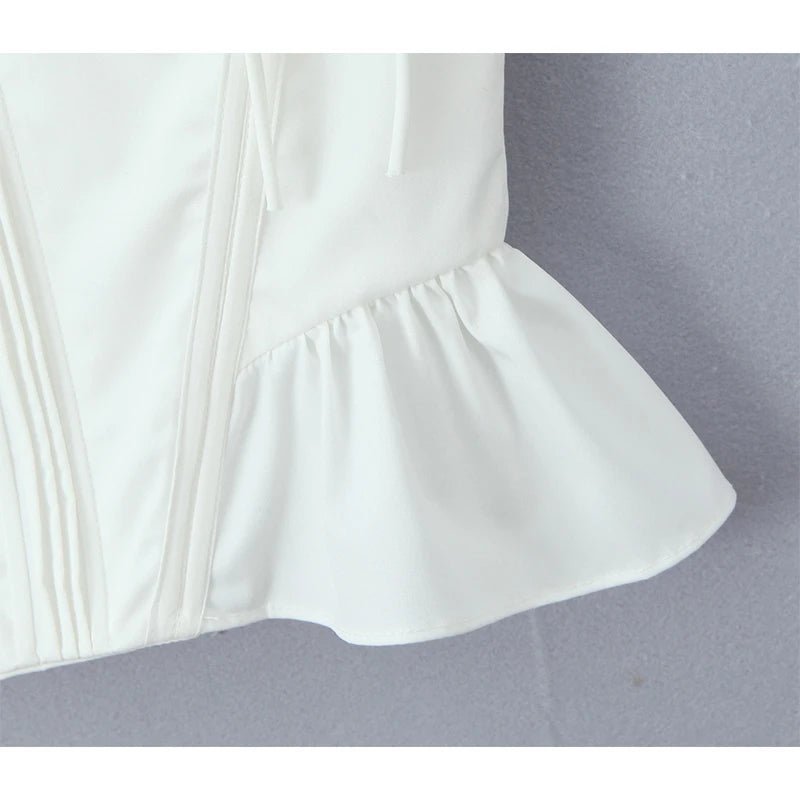 Haut corset à ourlet volanté Karley