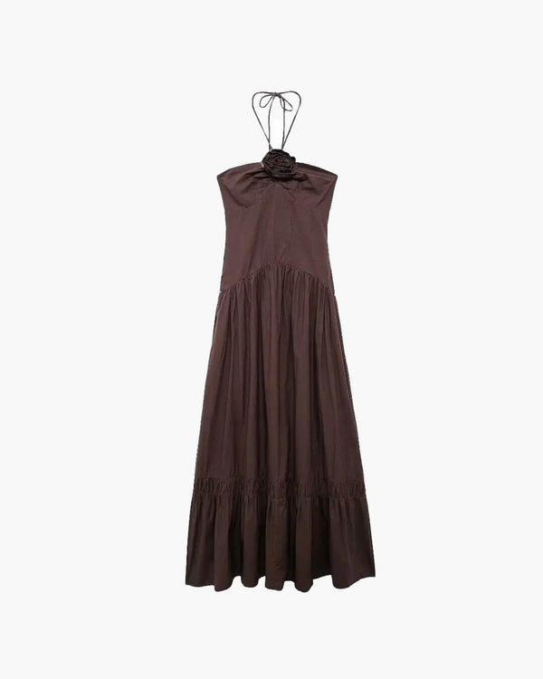 Robe midi Kate dos nu avec application florale