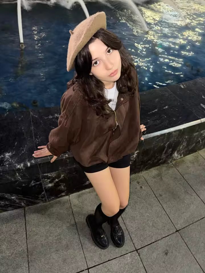 Blouson aviateur en daim Katherine