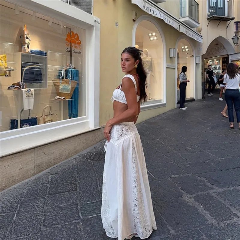 Ensemble Keila avec bralette et jupe longue