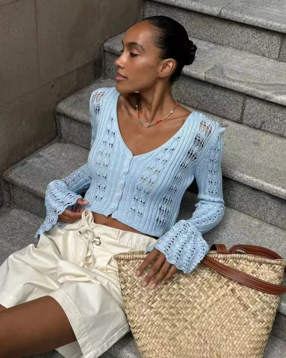 Gilet en maille ajourée Kendall