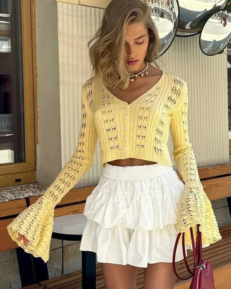 Gilet en maille ajourée Kendall