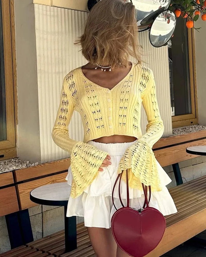 Gilet en maille ajourée Kendall