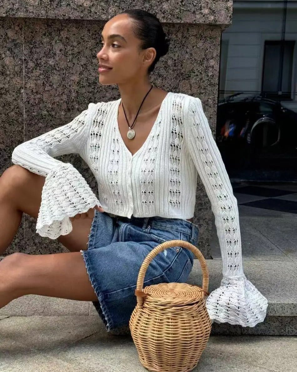 Gilet en maille ajourée Kendall