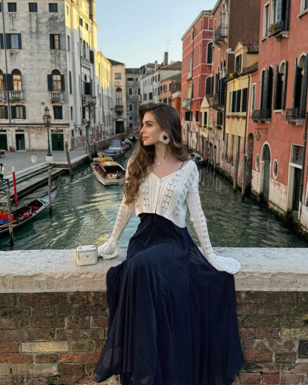 Gilet en maille ajourée Kendall
