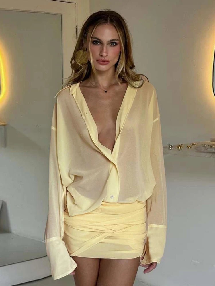 Robe-chemise à manches longues Kendall