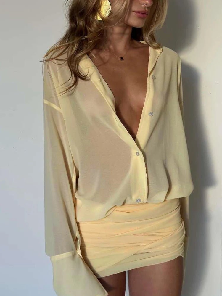 Robe-chemise à manches longues Kendall