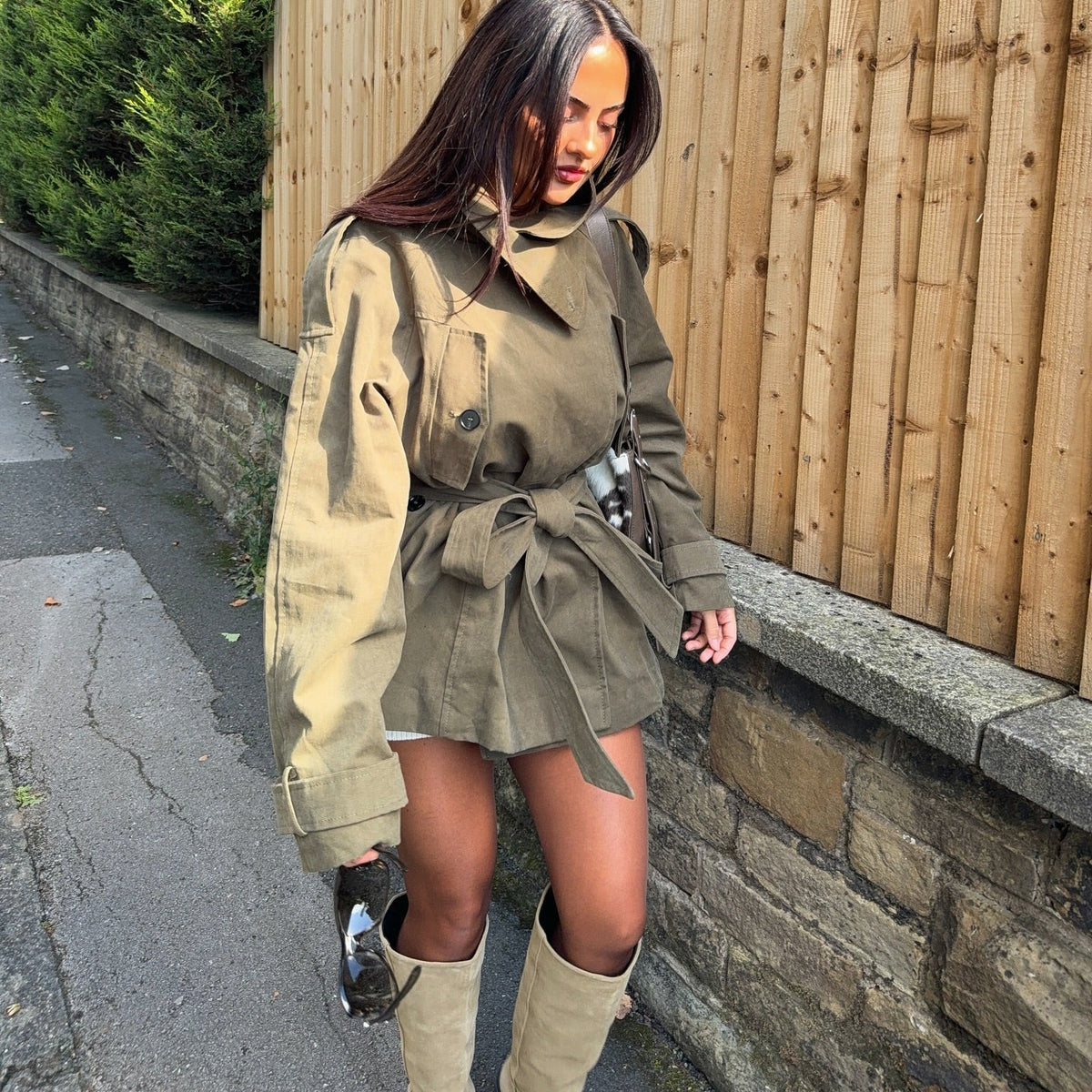 Veste coupe-vent ceinturée Kendra