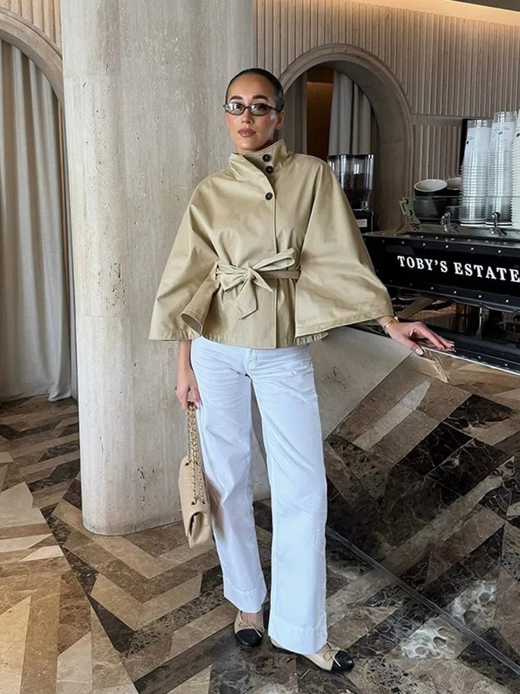 Manteau ceinturé style cape Kimberly