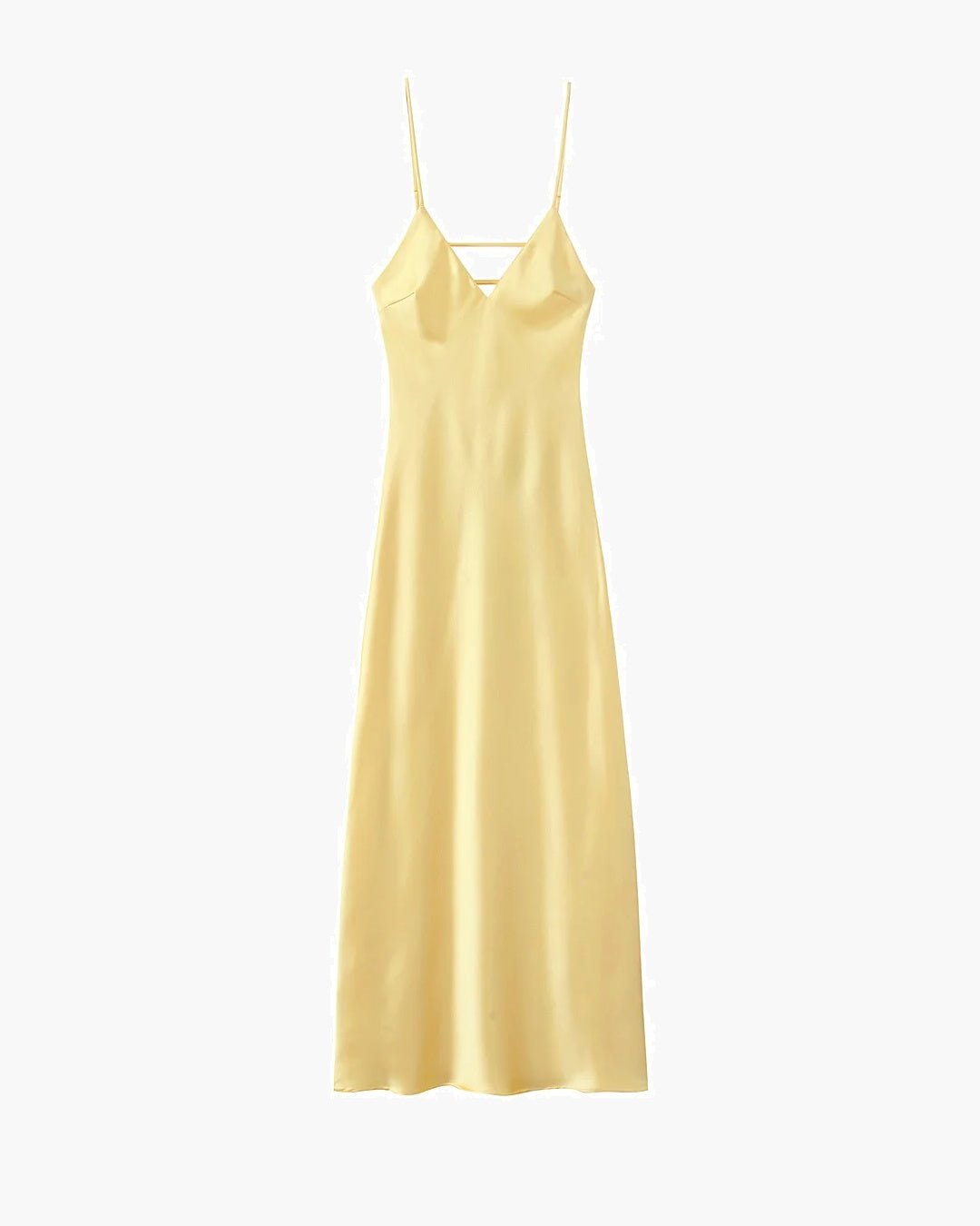 Robe longue Kirra dos nu en satin