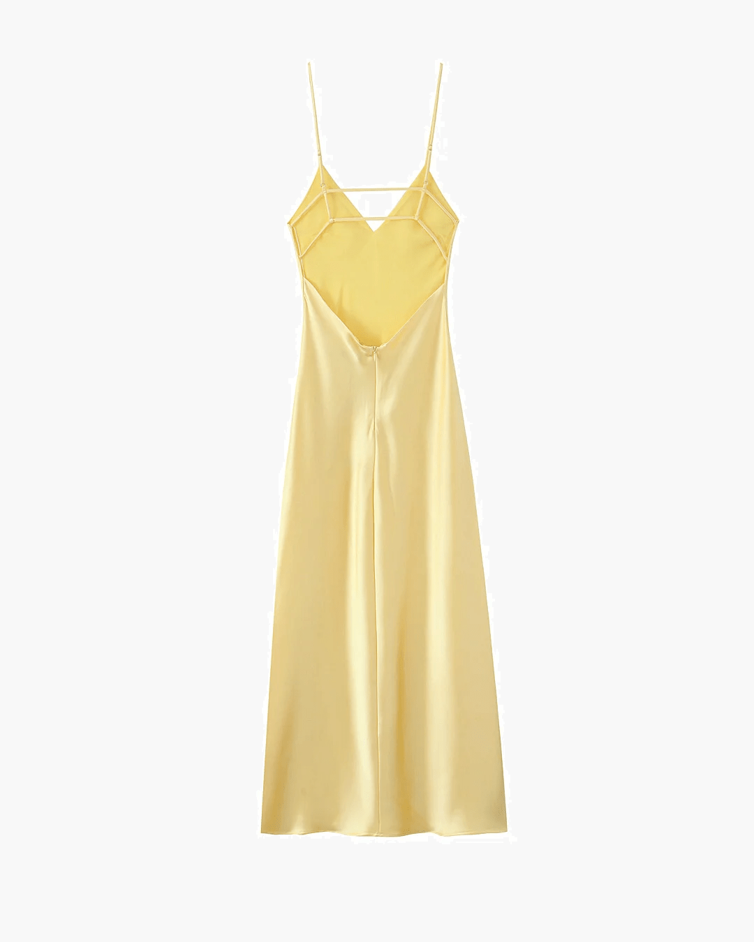 Robe longue Kirra dos nu en satin