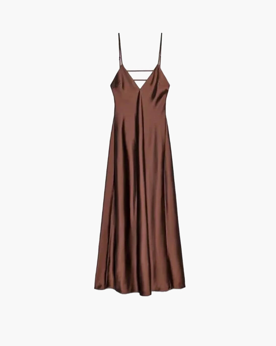 Robe longue Kirra dos nu en satin