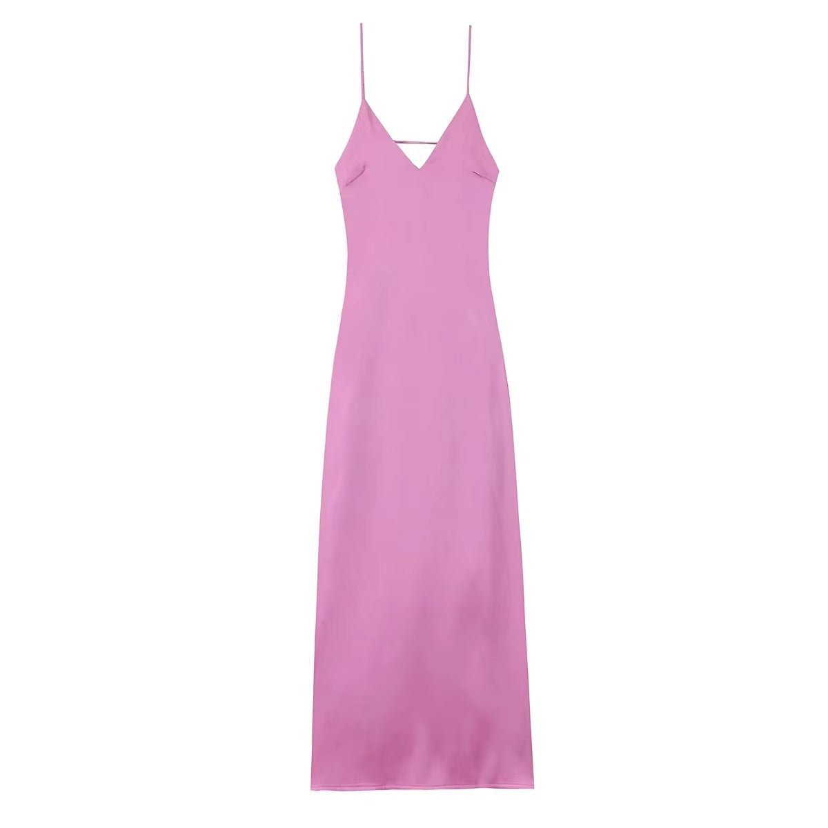 Robe longue Kirra dos nu en satin