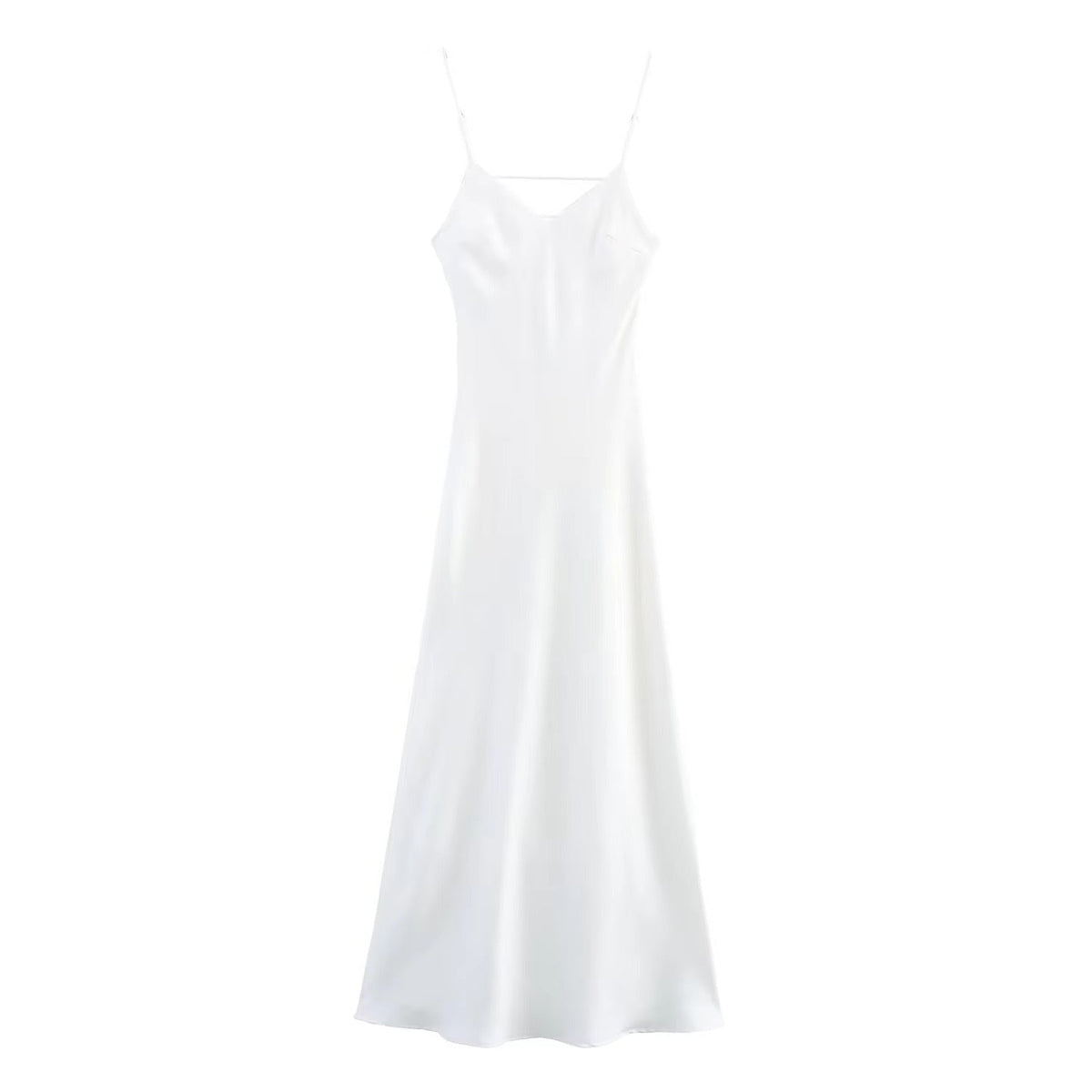 Robe longue Kirra dos nu en satin