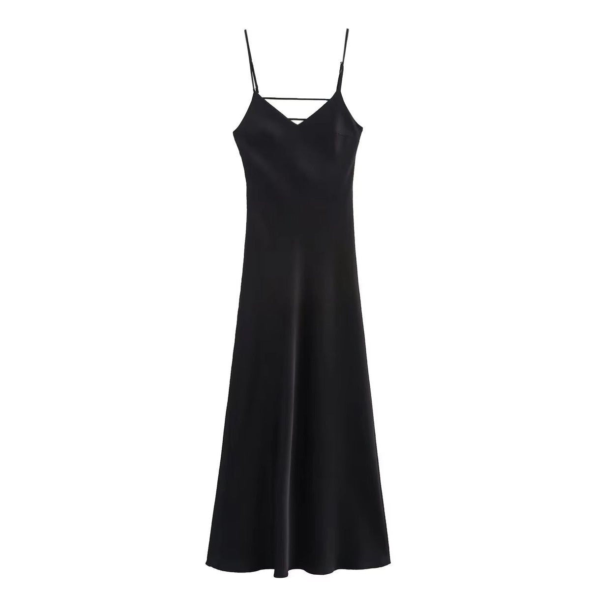 Robe longue Kirra dos nu en satin