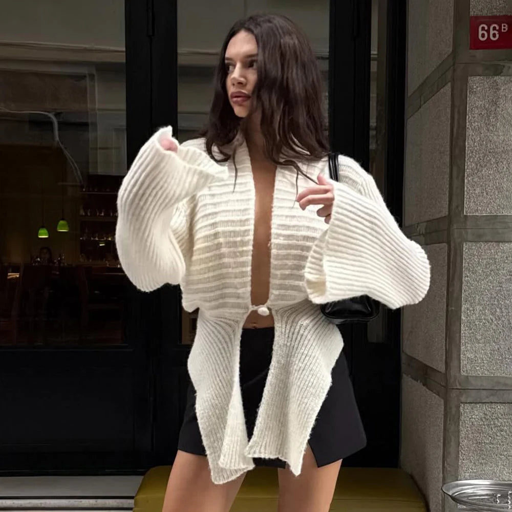 Gilet en maille ajouré