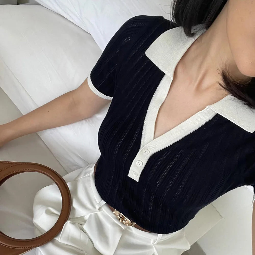 Pull en maille à revers