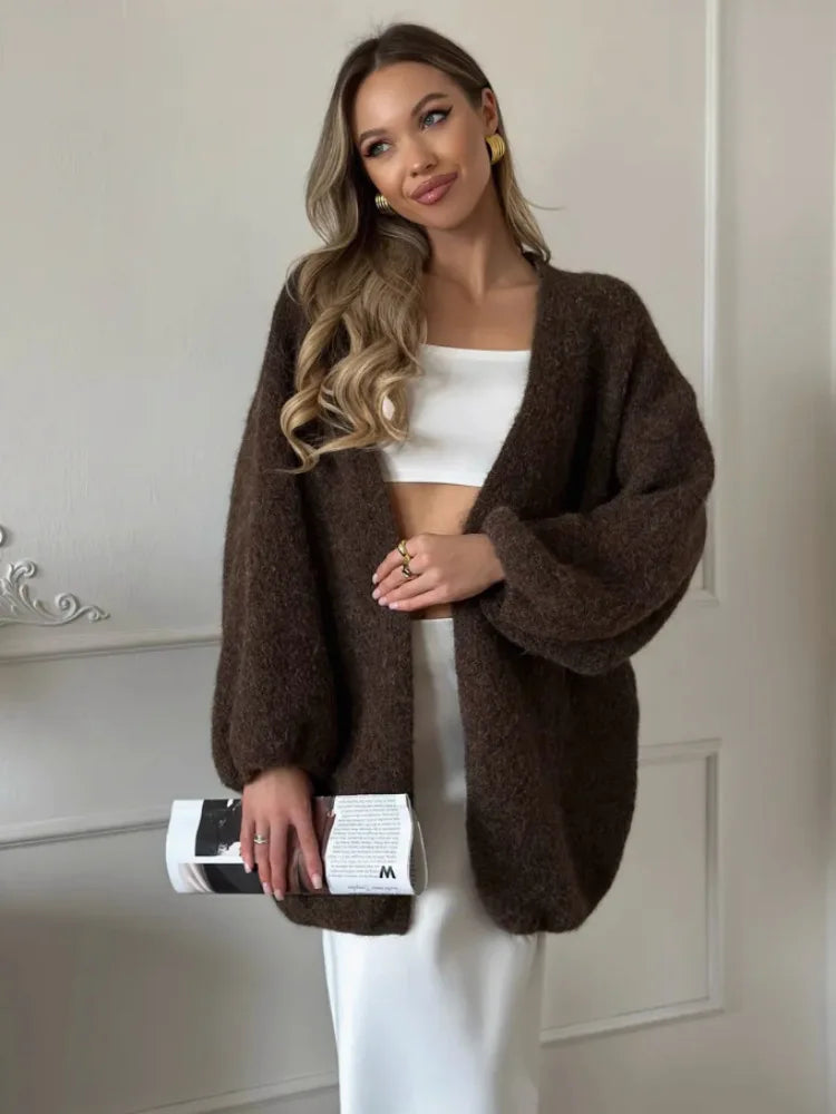 Gilet oversize en maille brossée Willa