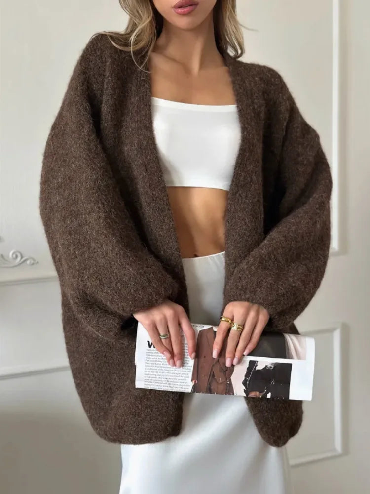 Gilet oversize en maille brossée Willa