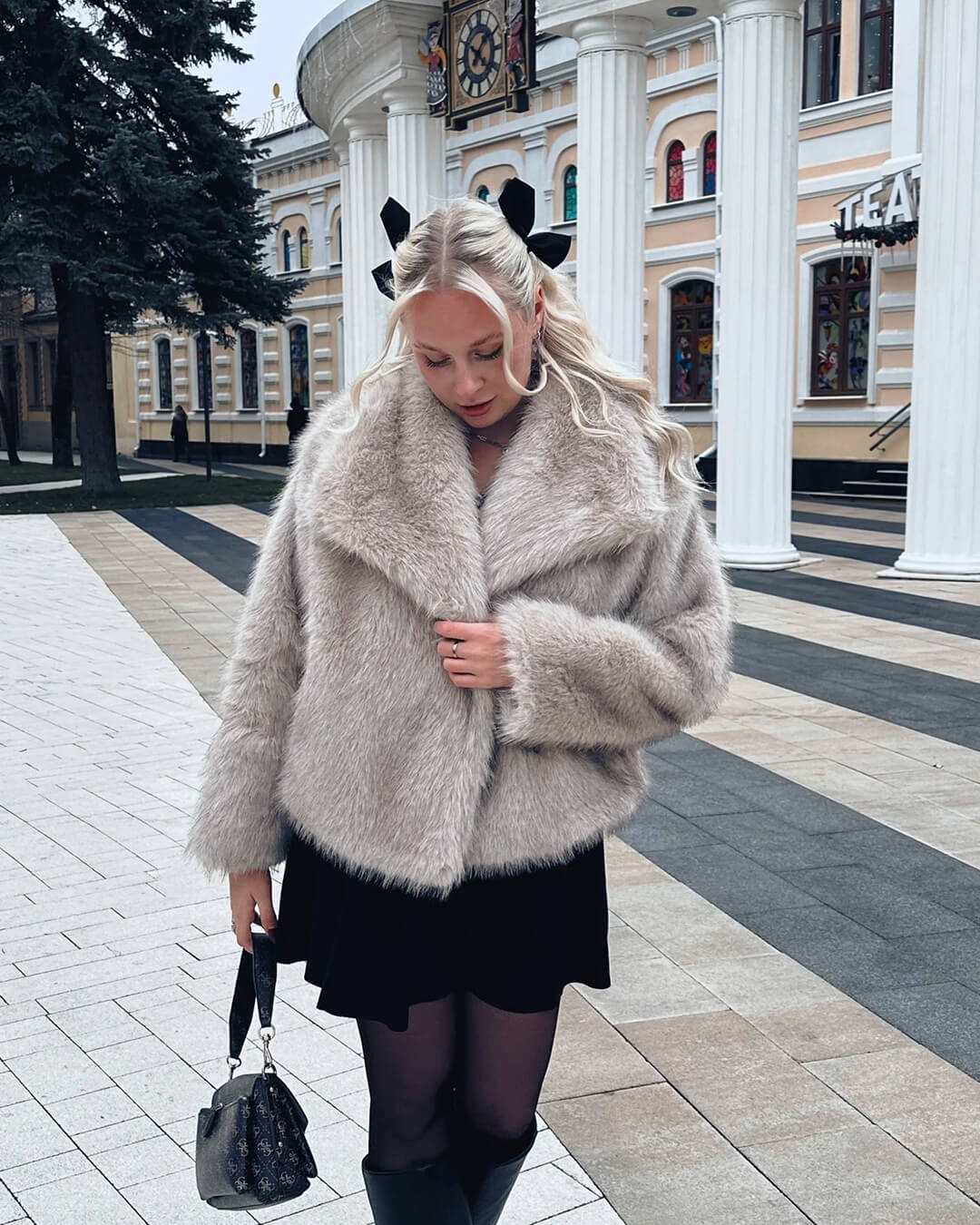 Veste Krista en fausse fourrure