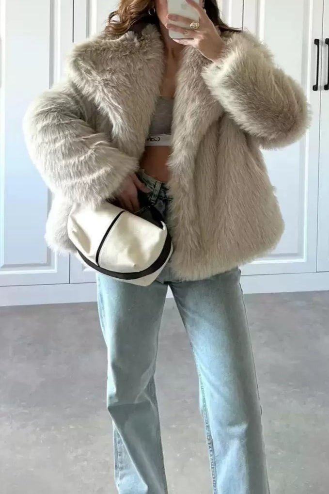 Veste Krista en fausse fourrure