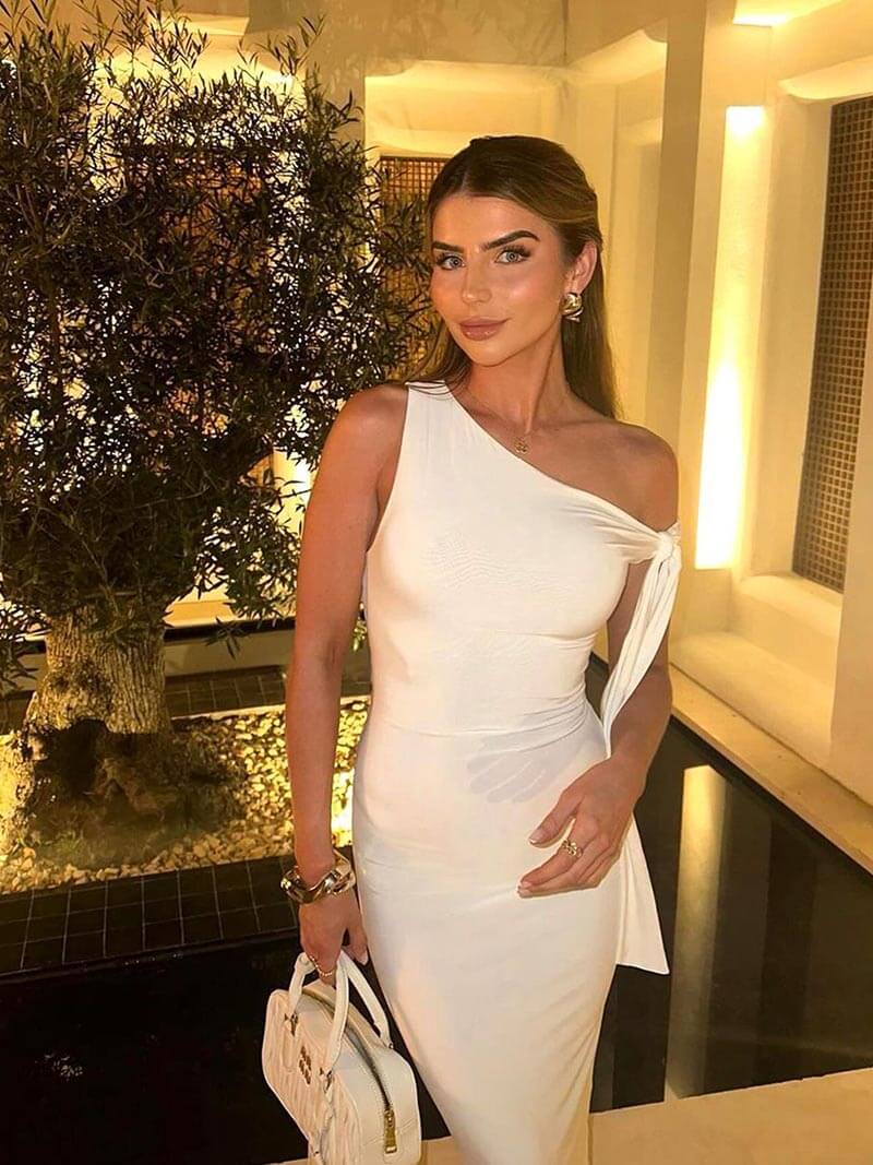 Robe longue nouée Kylie