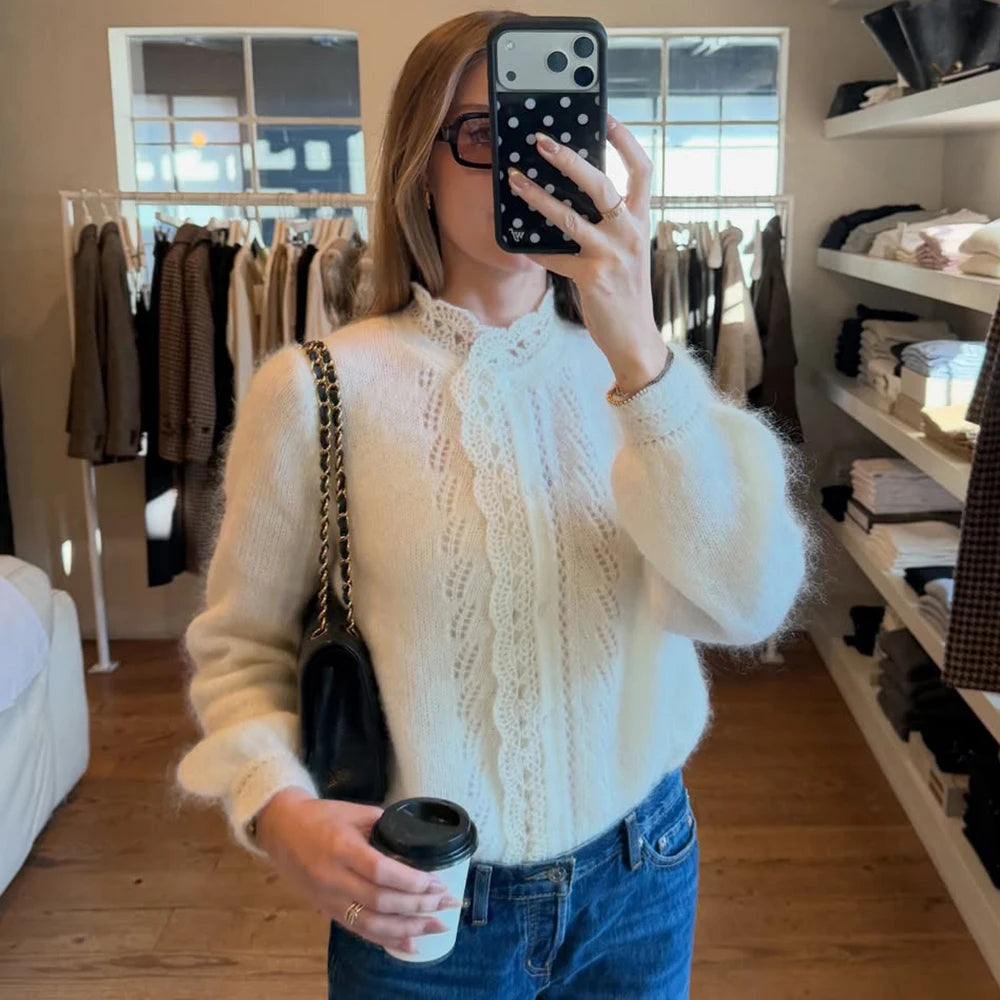 Gilet en dentelle ajouré
