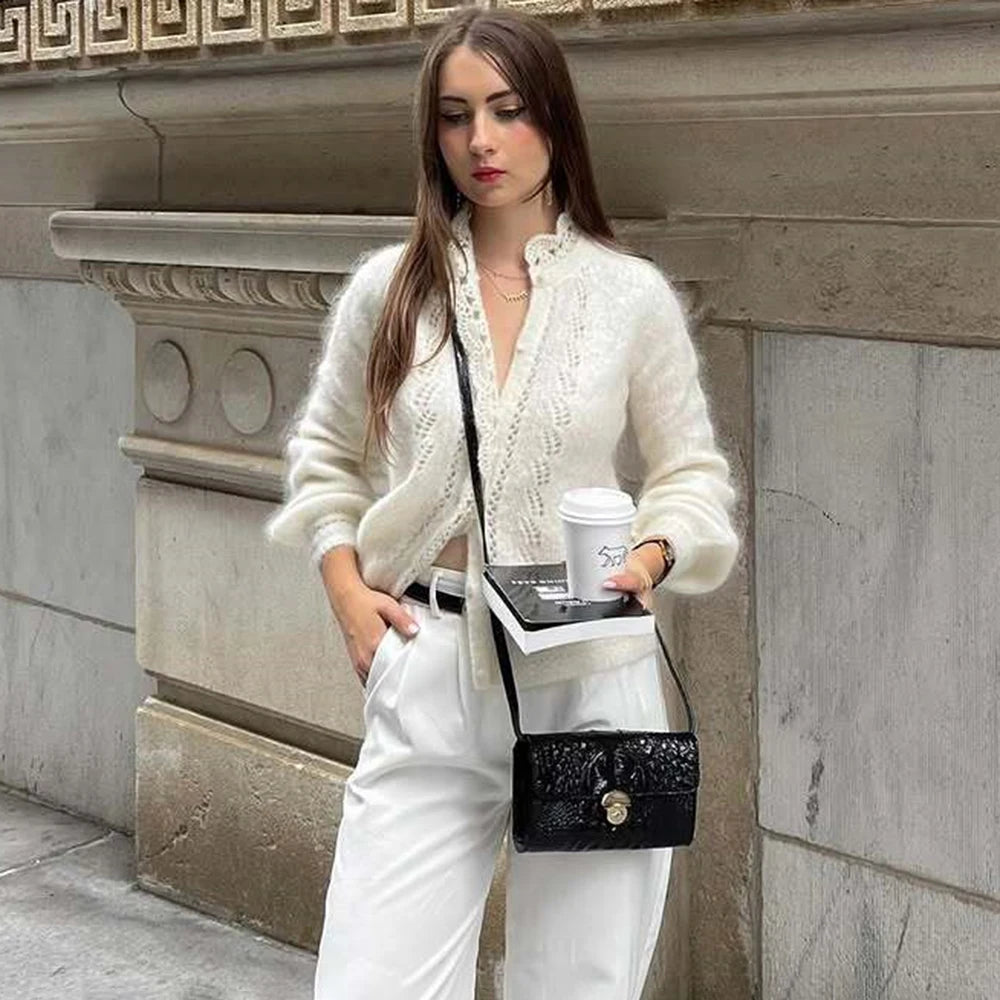 Gilet en dentelle ajouré