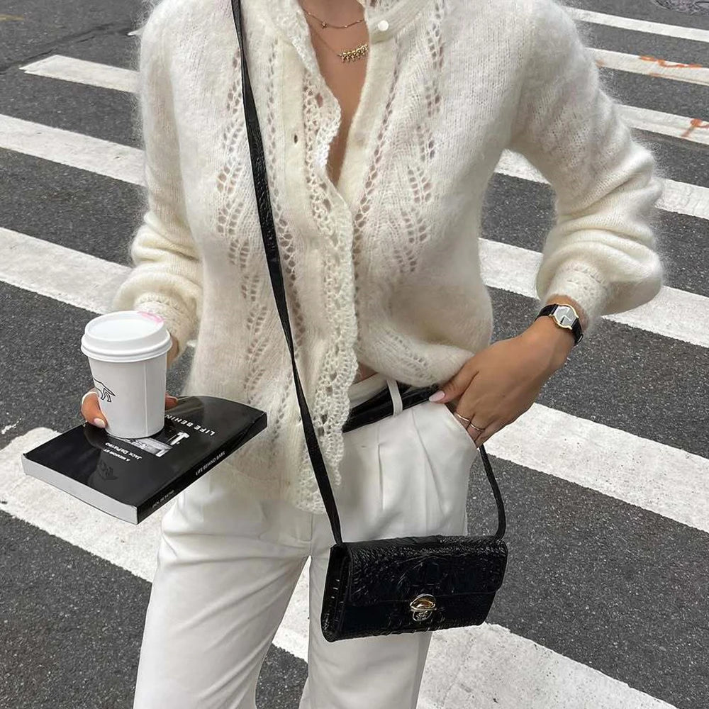 Gilet en dentelle ajouré