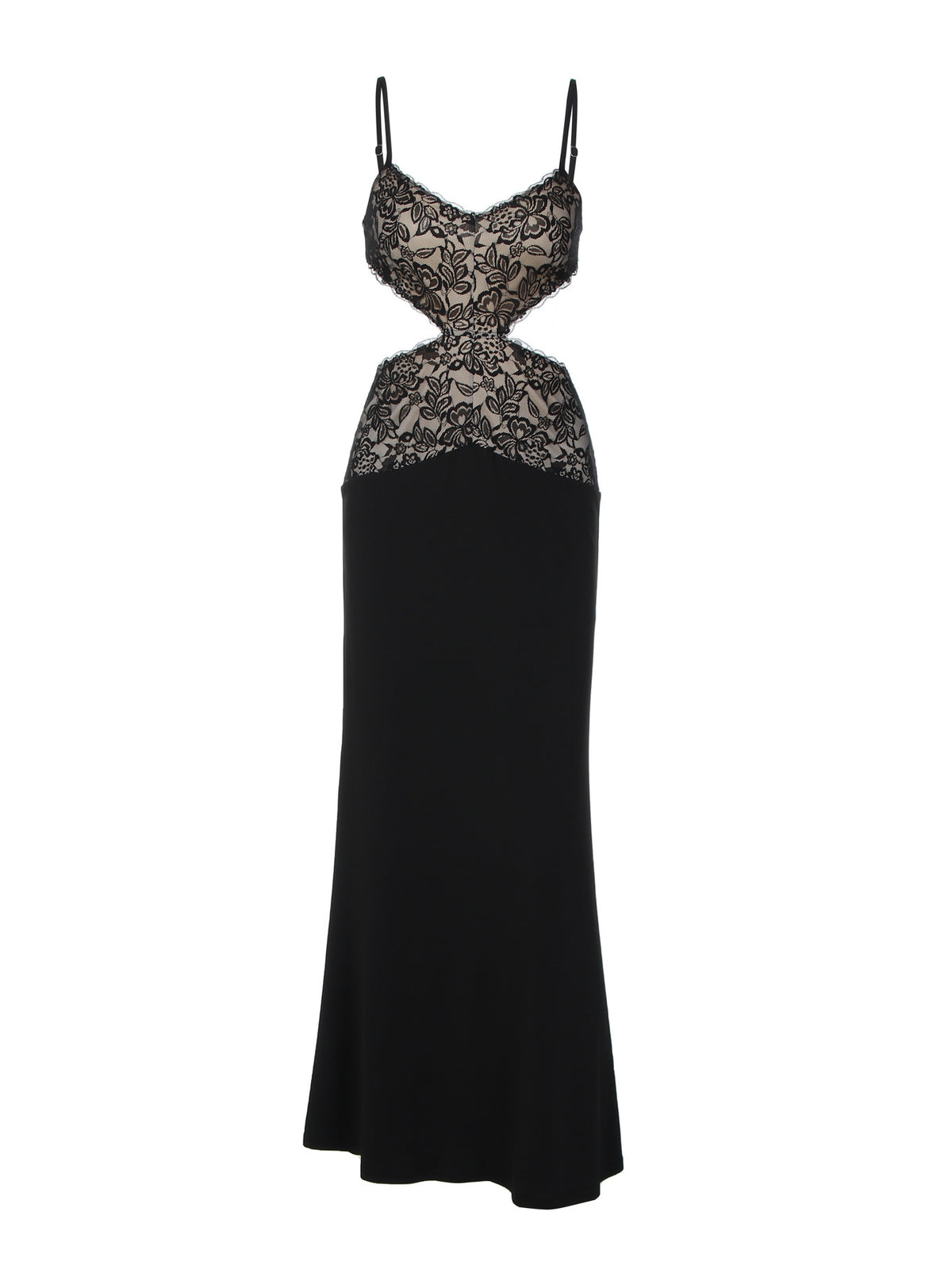 Robe longue en dentelle à découpes Carys