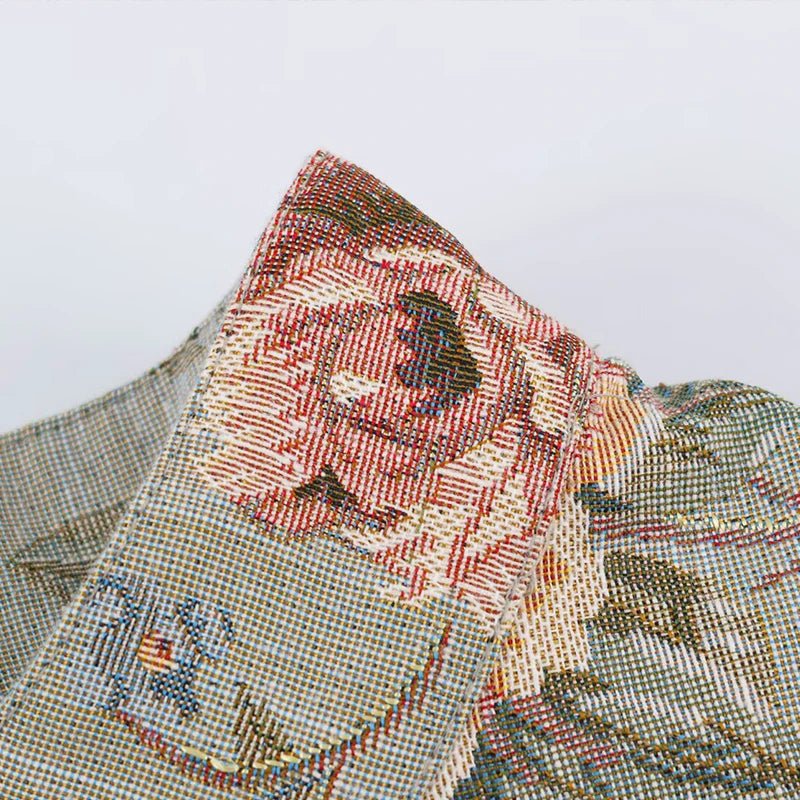 Laura Vintage Jacquard Cropped Jacket