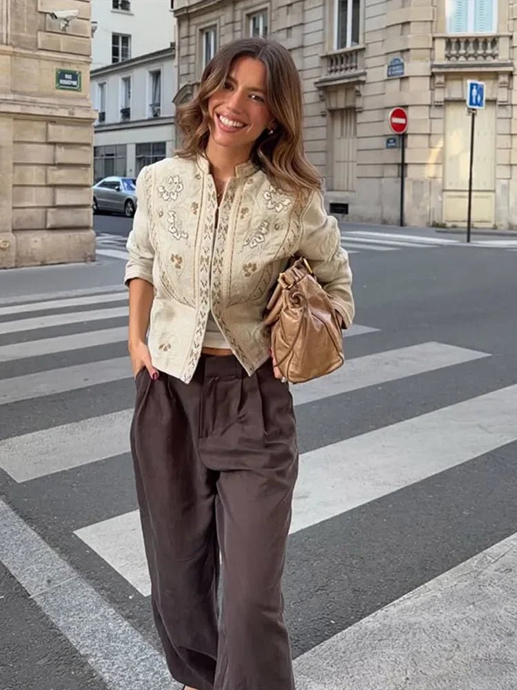Veste courte à imprimé floral Layla