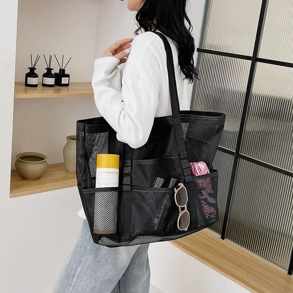 Grand sac cabas de plage en toile Layla