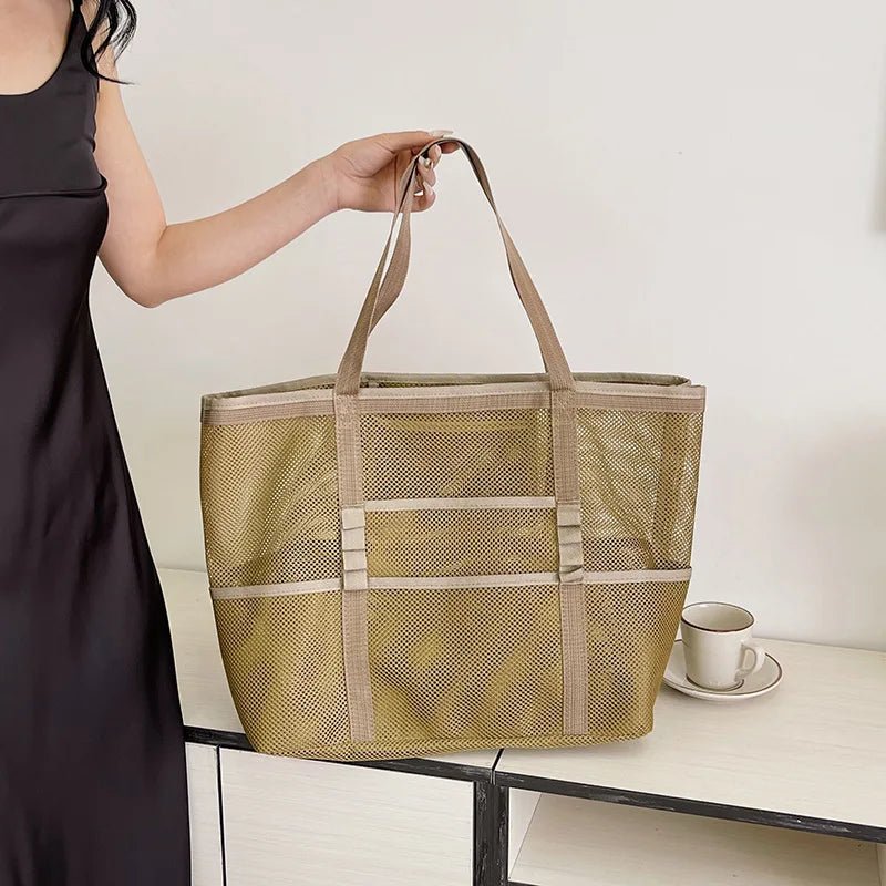 Grand sac cabas de plage en toile Layla