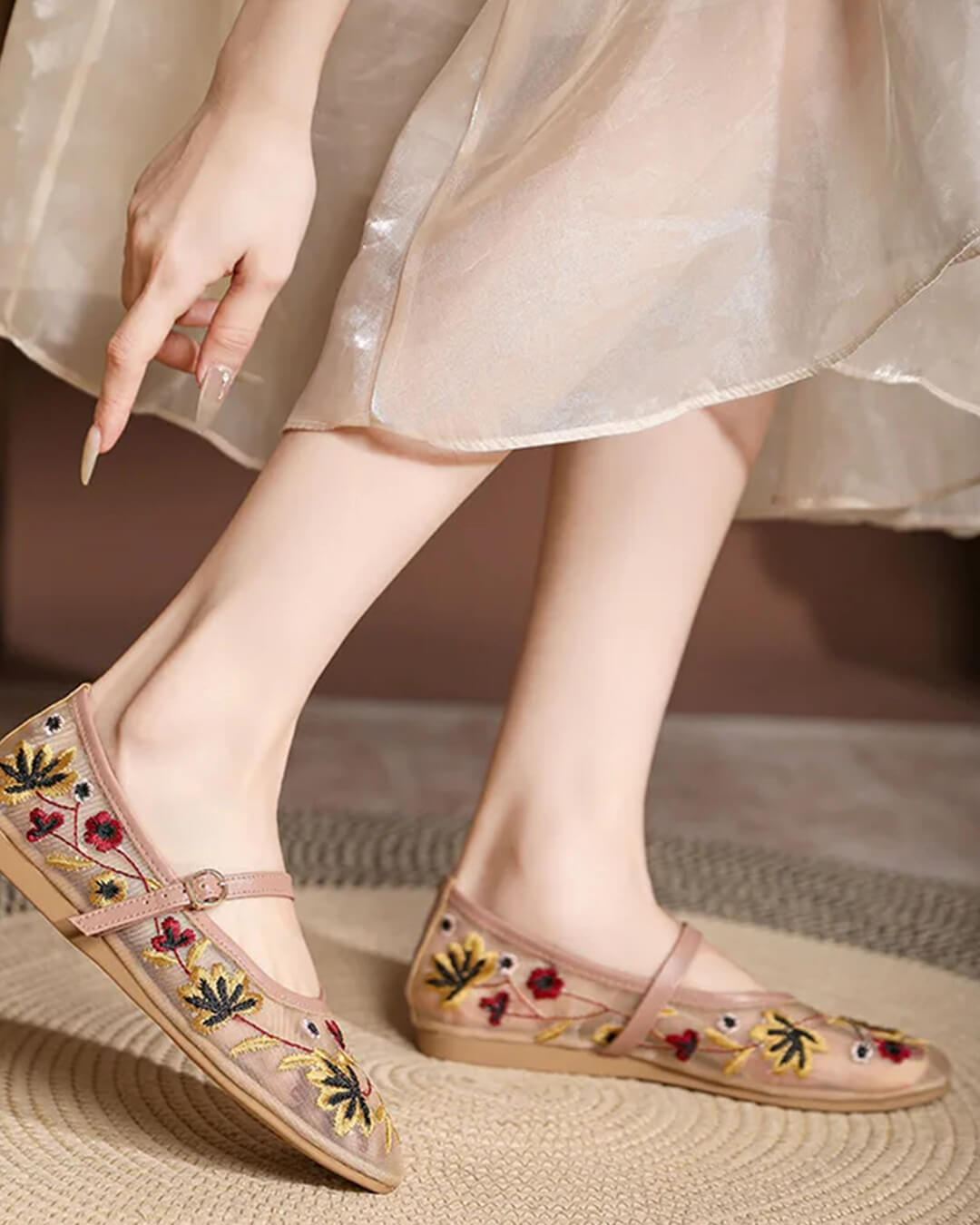 Ballerines Leah brodées