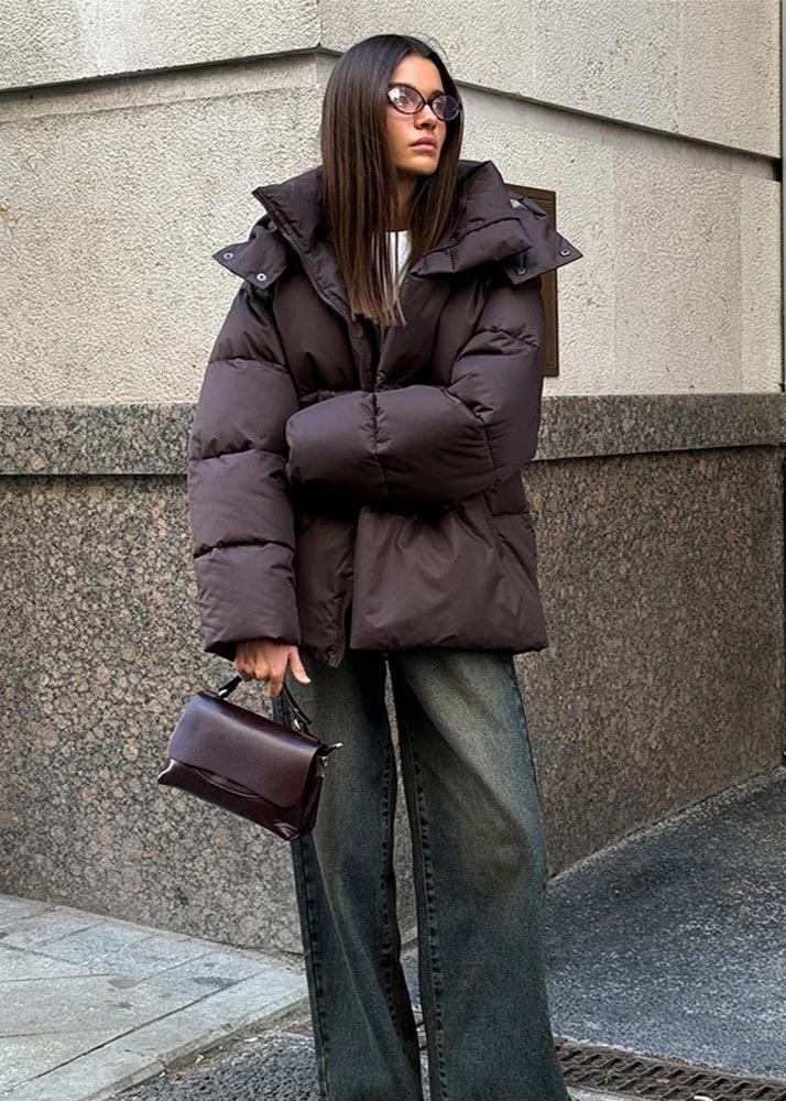 Doudoune oversize Leila à capuche amovible