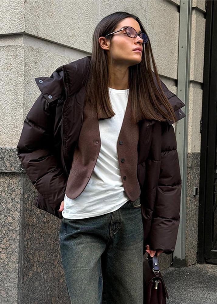 Doudoune oversize Leila à capuche amovible