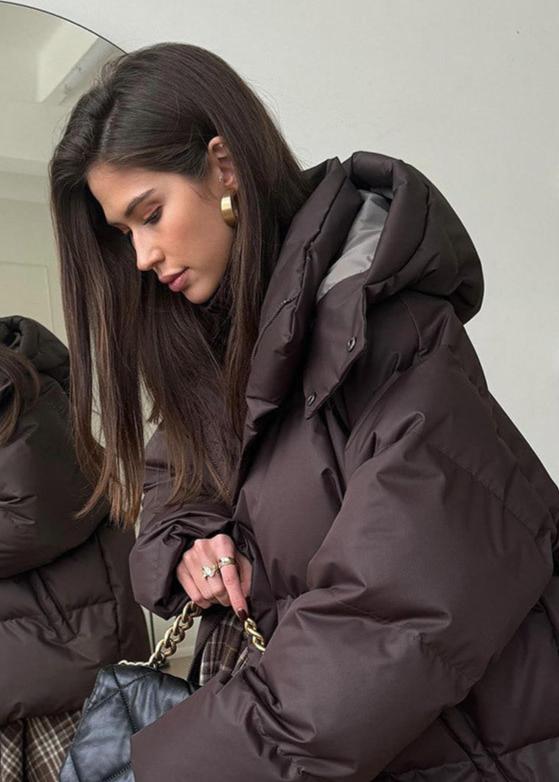 Doudoune oversize Leila à capuche amovible
