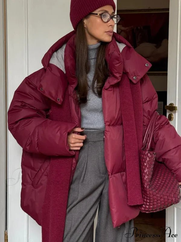 Doudoune oversize Leila à capuche amovible