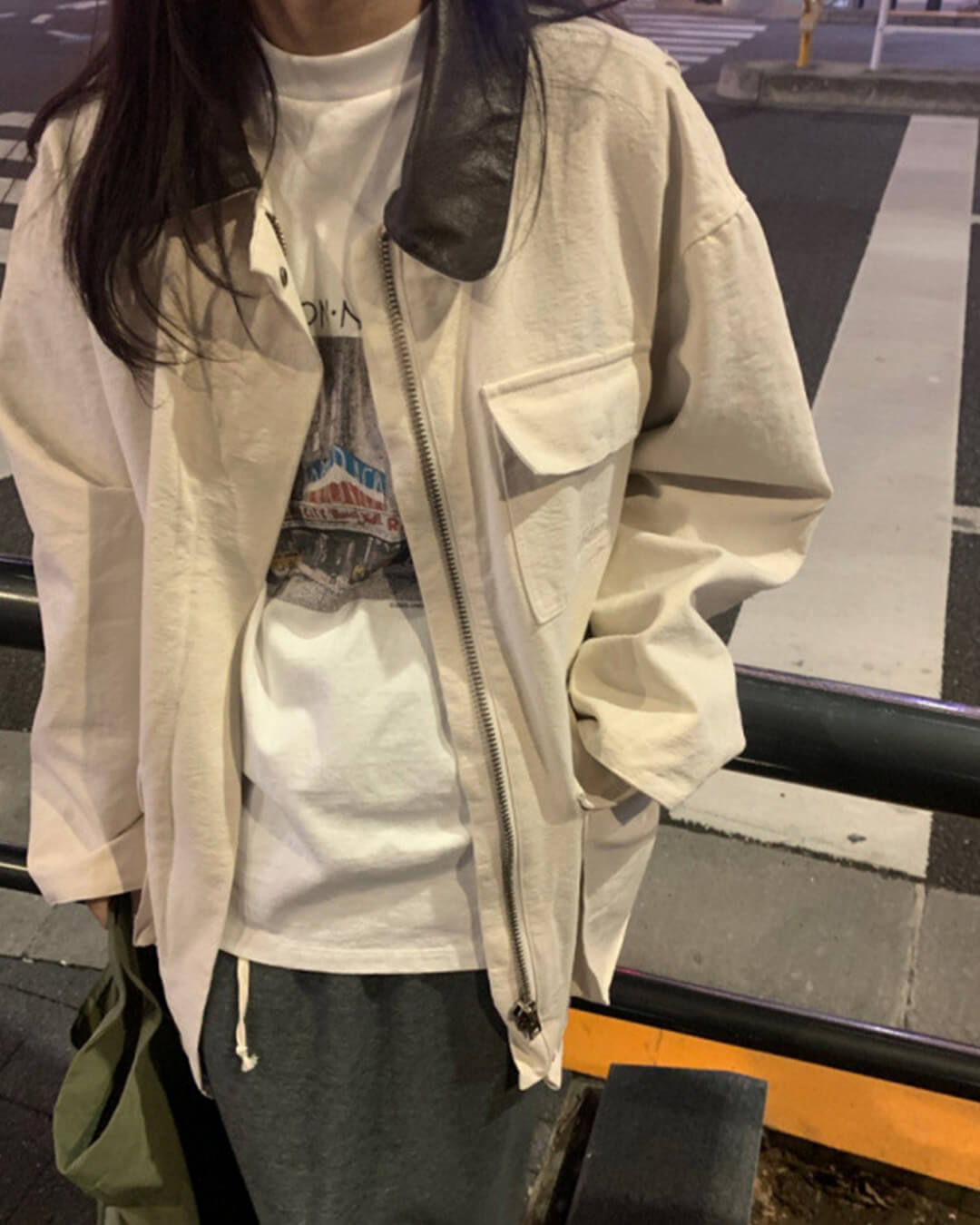 Veste utilitaire Lena à col contrastant