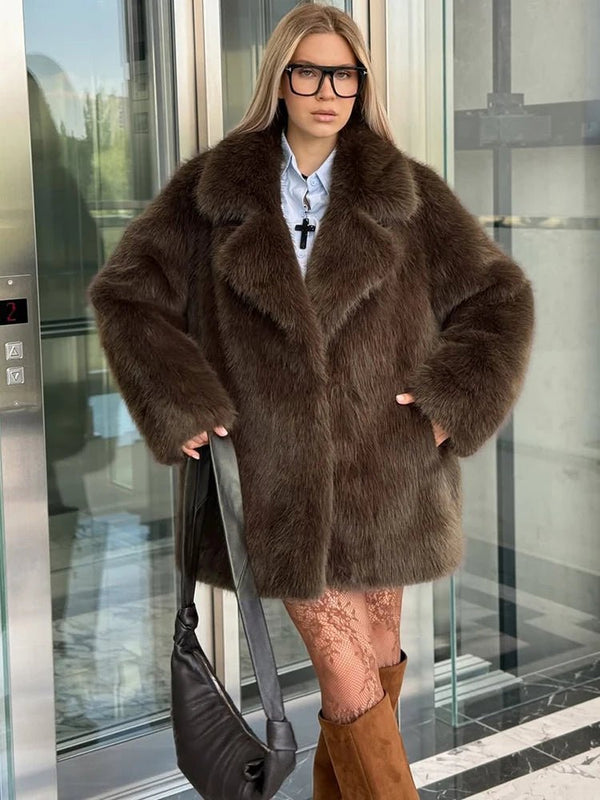 Lena Oversized Faux Fur Coat