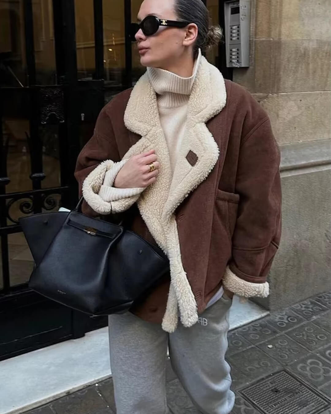 Veste en similicuir Leona