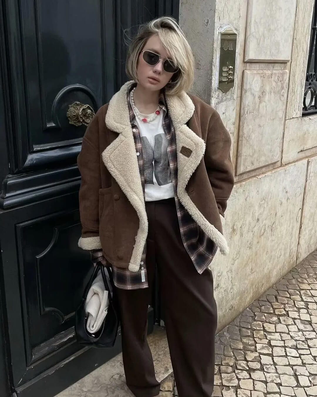 Veste en similicuir Leona