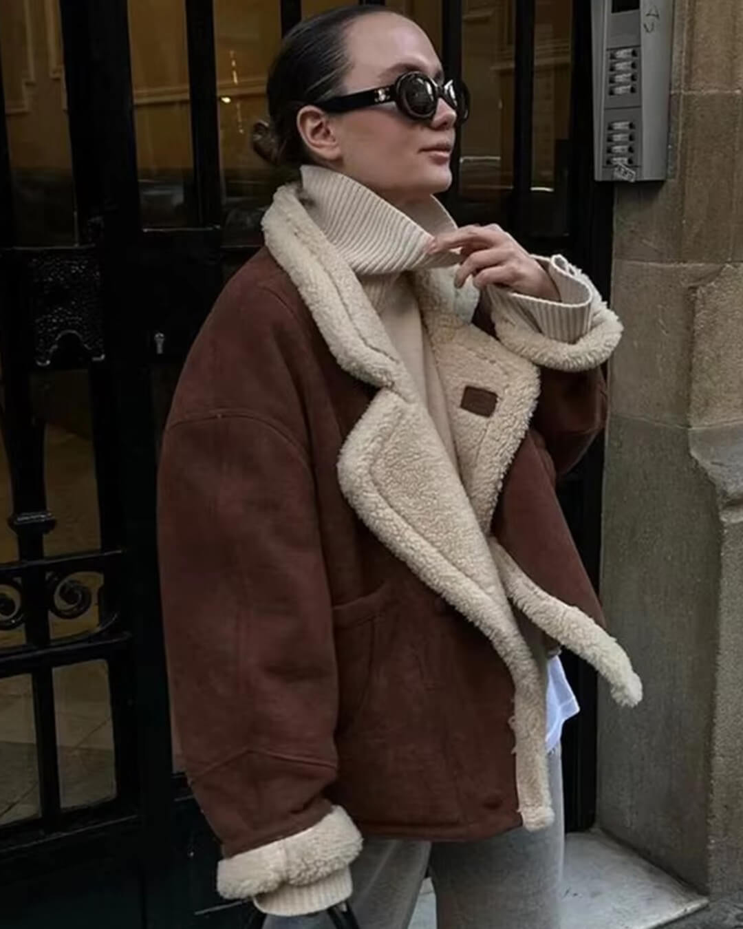 Veste en similicuir Leona