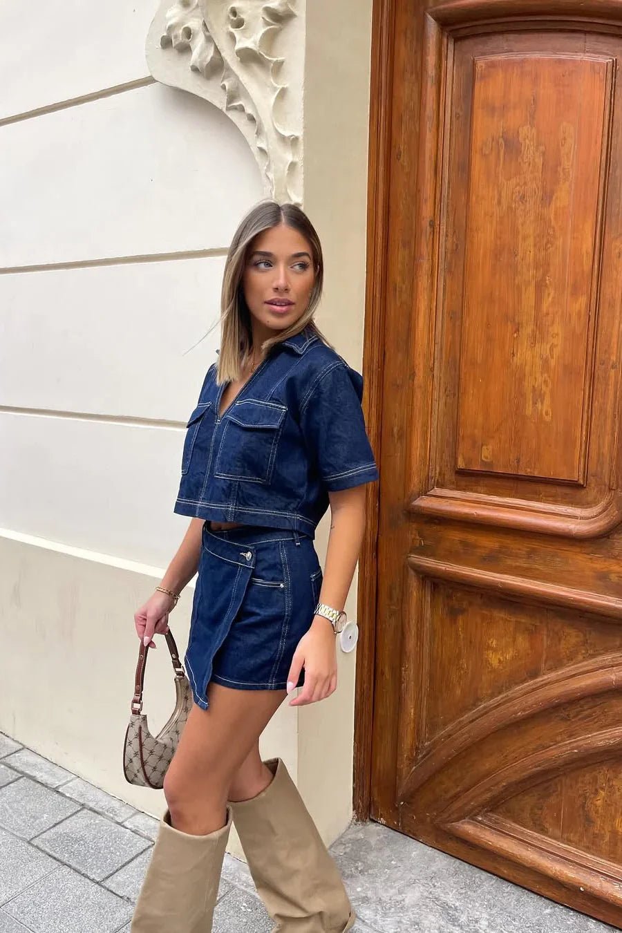 Ensemble Leslie composé d’un crop top et d’un skort
