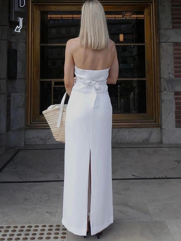 Ensemble Lianna avec haut dos nu et jupe longue